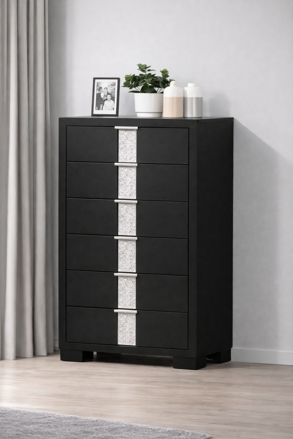 B6835 Rangley Black Panel Bedroom Set