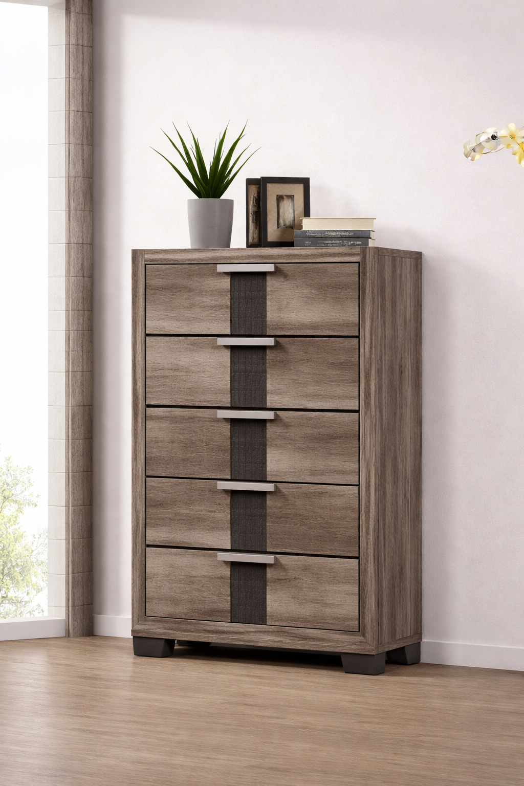 B6830 Rangley Grey & Brown Bedroom Set