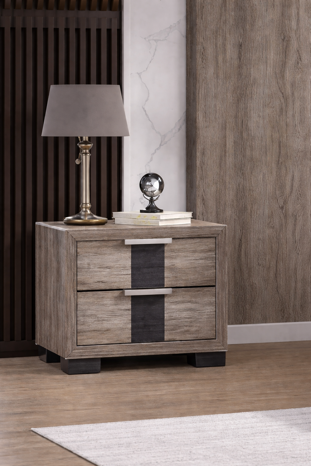 B6830 Rangley Grey & Brown Bedroom Set