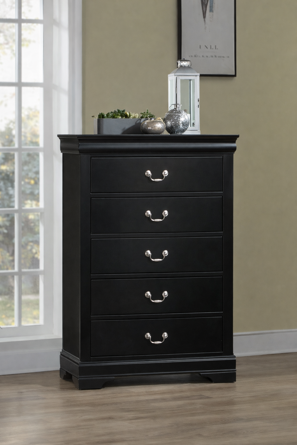 B3950 Louis Philip Black Bedroom Set