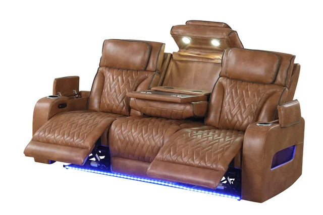 3PC Brown Power Reclining Set