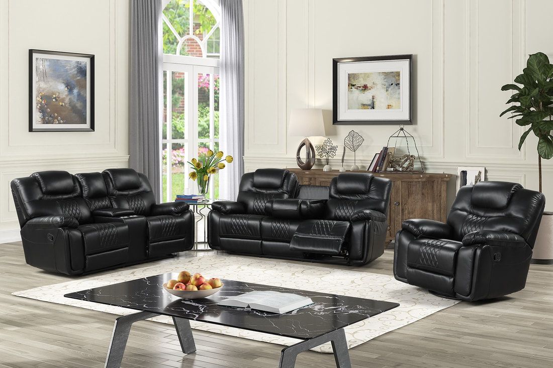 Ashley Black 3PC Reclining Set