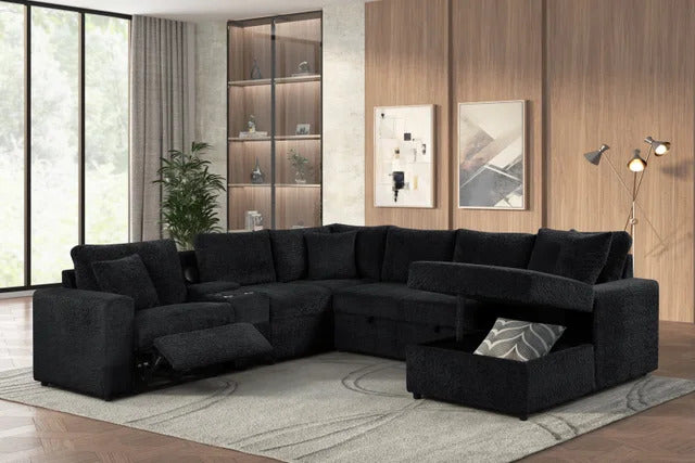 Hunter Multi‑Function Sectional Sofa with Bluetooth Speakers and Pull‑Out Bed