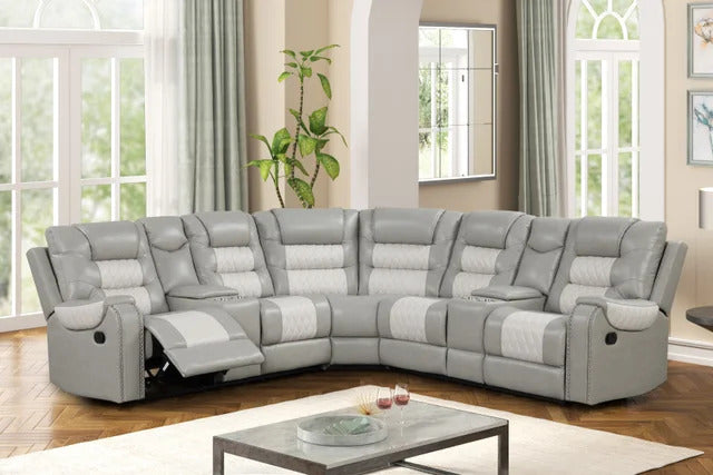 Jordan 1 Two tone grey Reclining Sectional