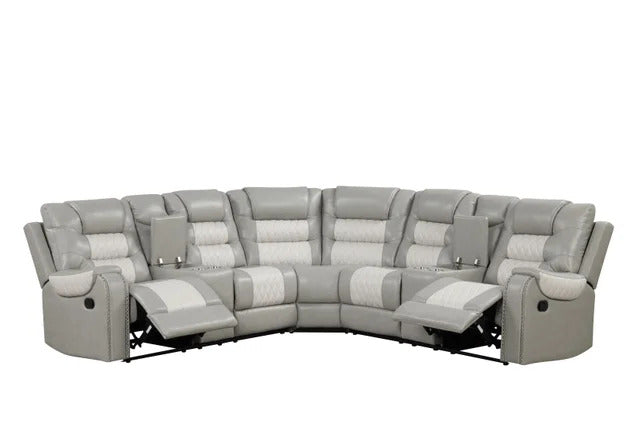 Jordan 1 Two tone grey Reclining Sectional