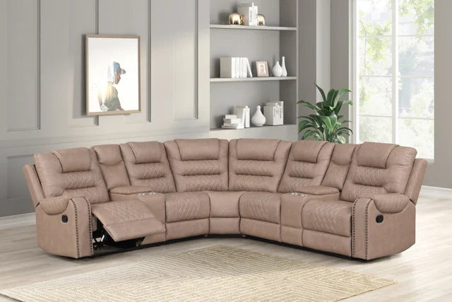 Jordan4 Reclining Sectional with 2 storage compartments