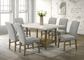 Lola10 - (GENUINE MARBLE) Table & 6-Chairs