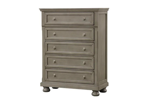 Magnolia20 Grey platform Bedroom Set w felt lined drawers