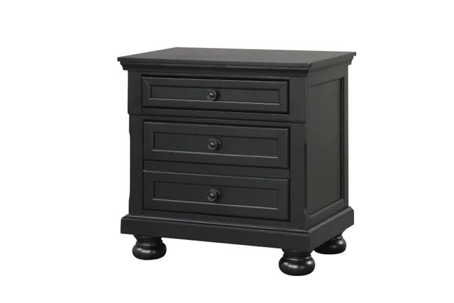 Magnolia30 Black platform Bedroom Set with felt lined drawers