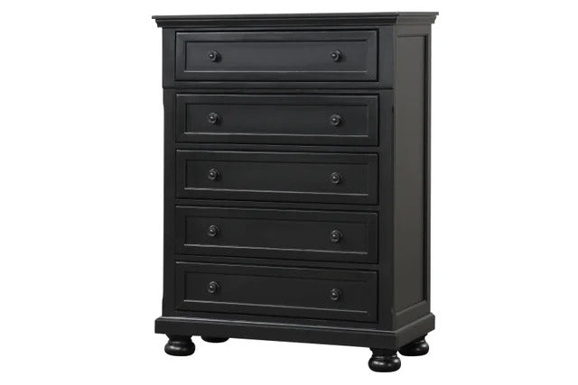 Magnolia30 Black platform Bedroom Set with felt lined drawers