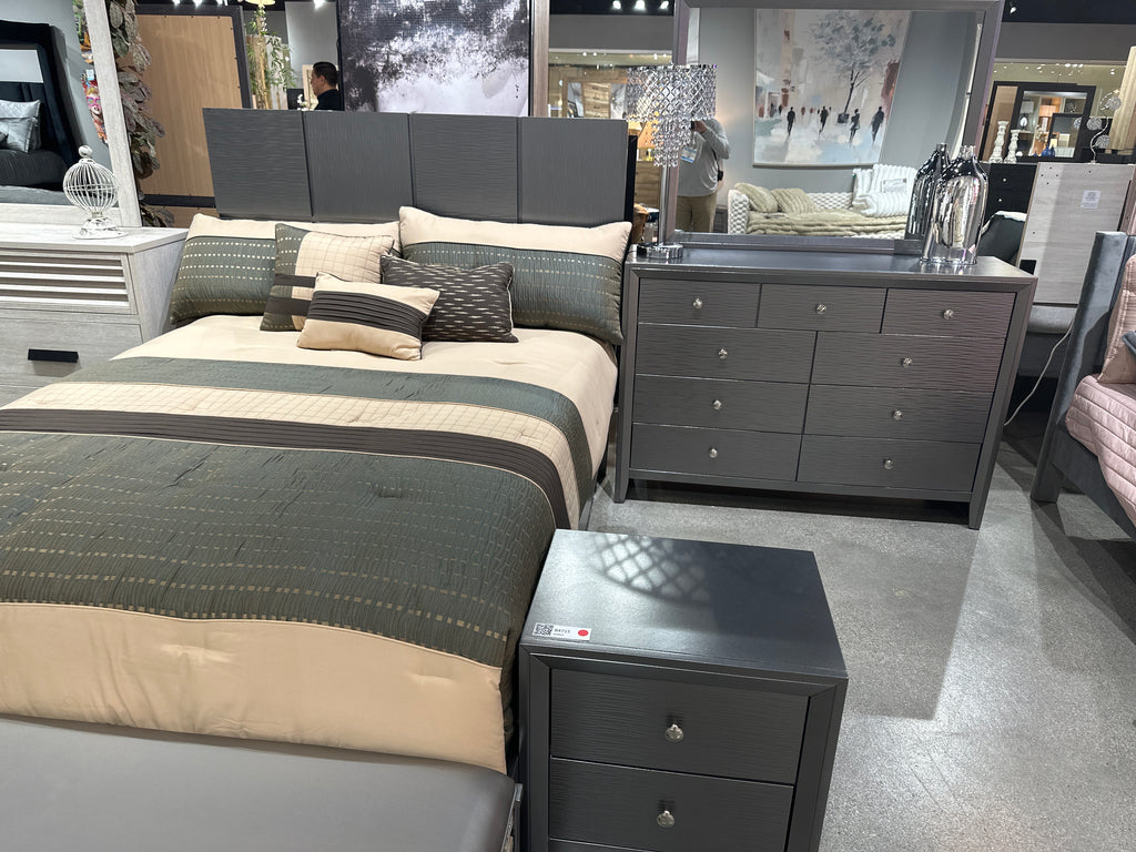 B4715 Denker Modern Gunmetal Bedroom Collection