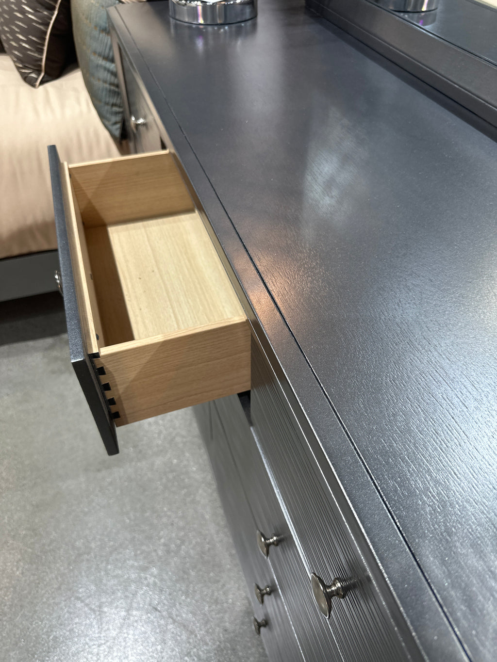 B4715 Denker Modern Gunmetal Bedroom Collection