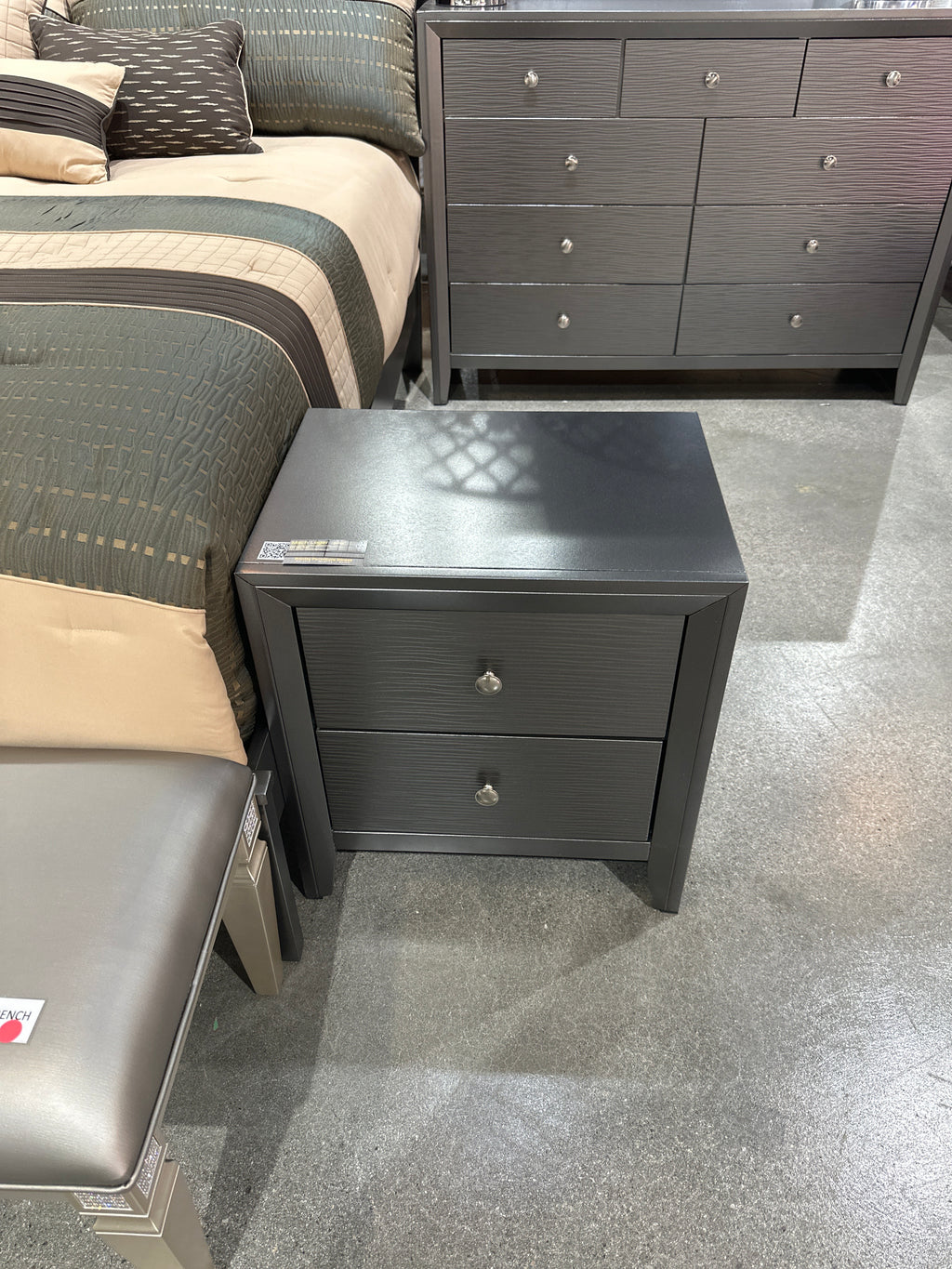 B4715 Denker Modern Gunmetal Bedroom Collection