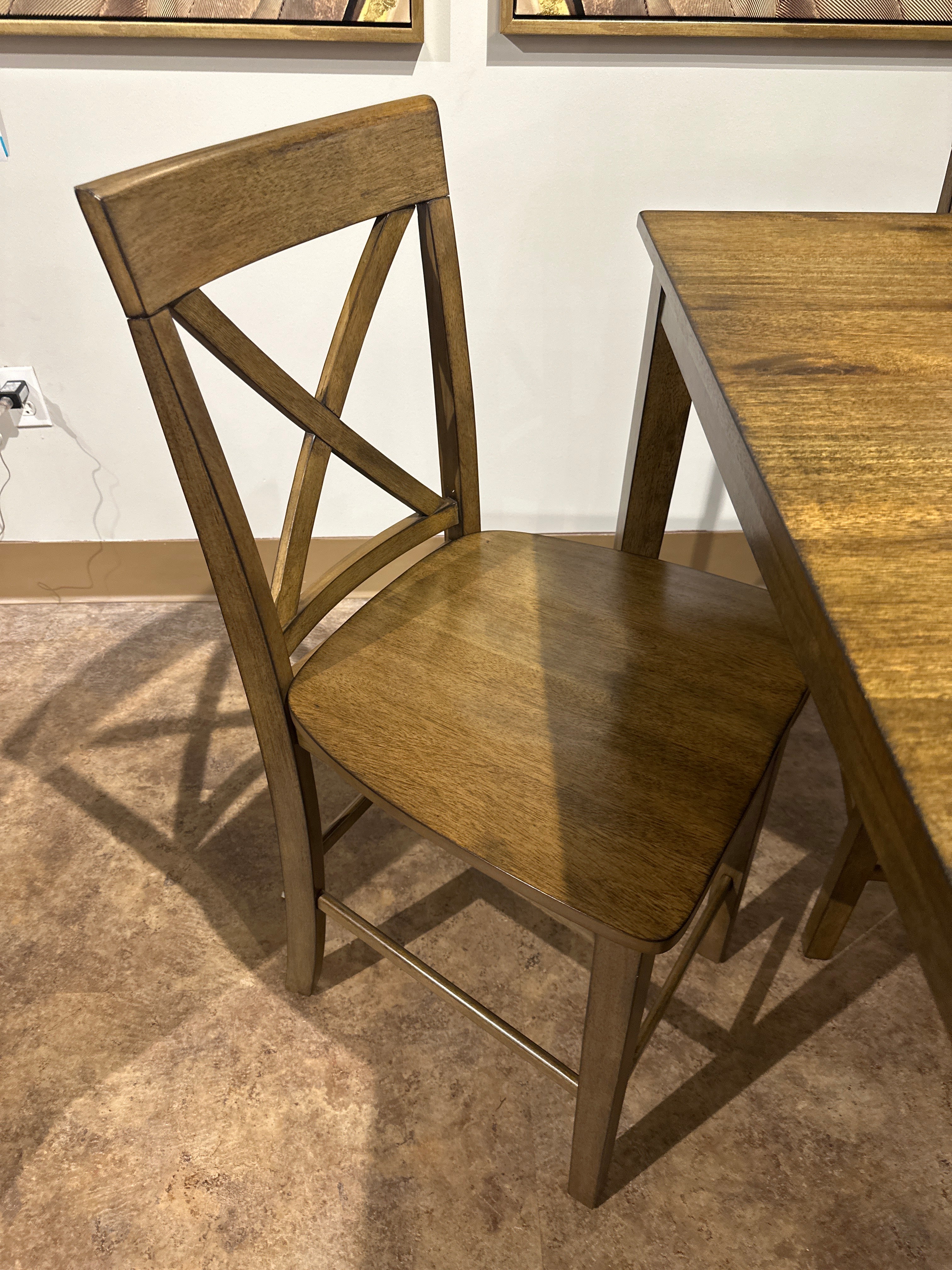 2753 Theodore 5-Piece Counter Height Dining Table Set – Brown