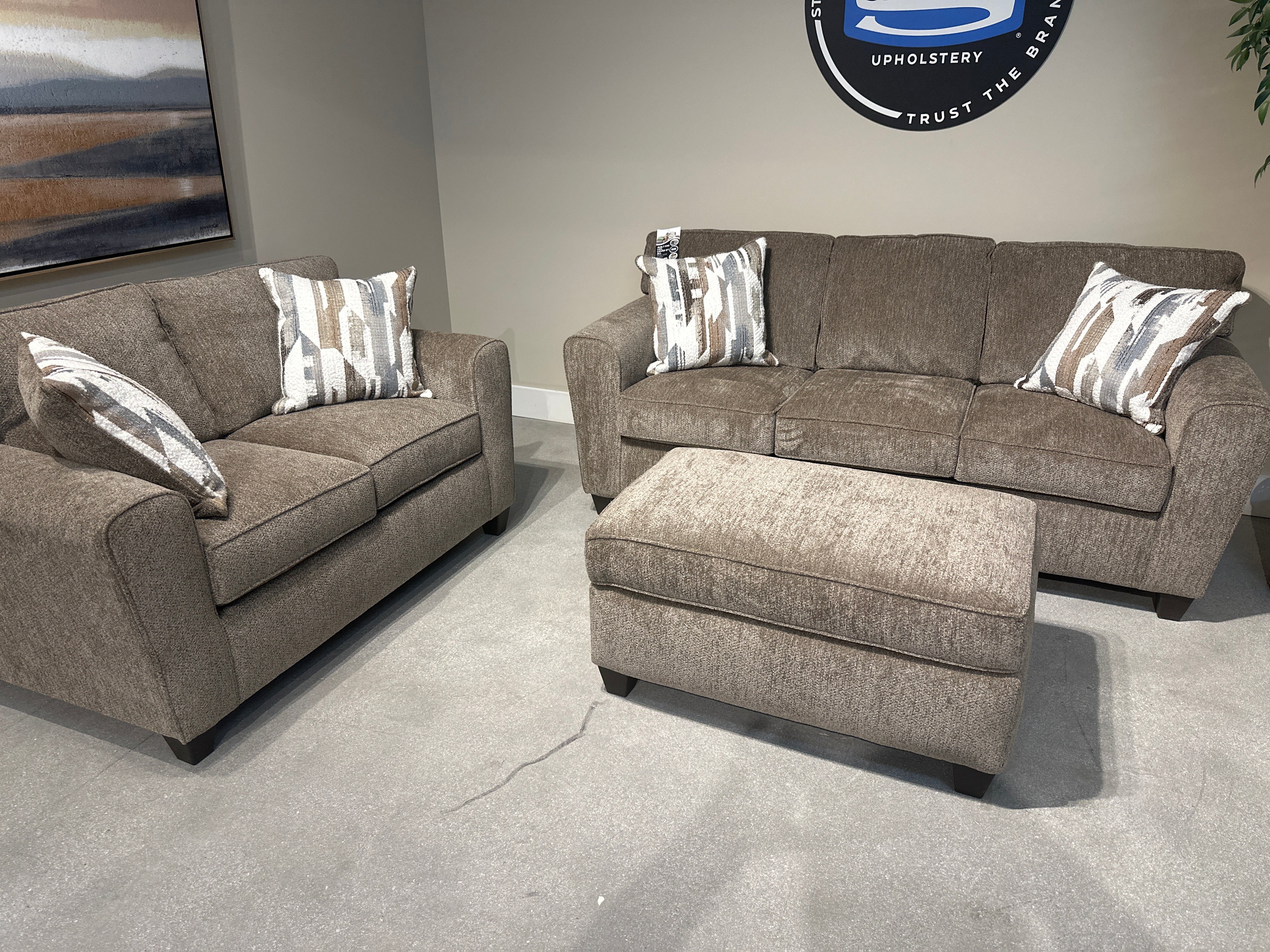 3100 Hero Cappucino Sofa and  Loveseat