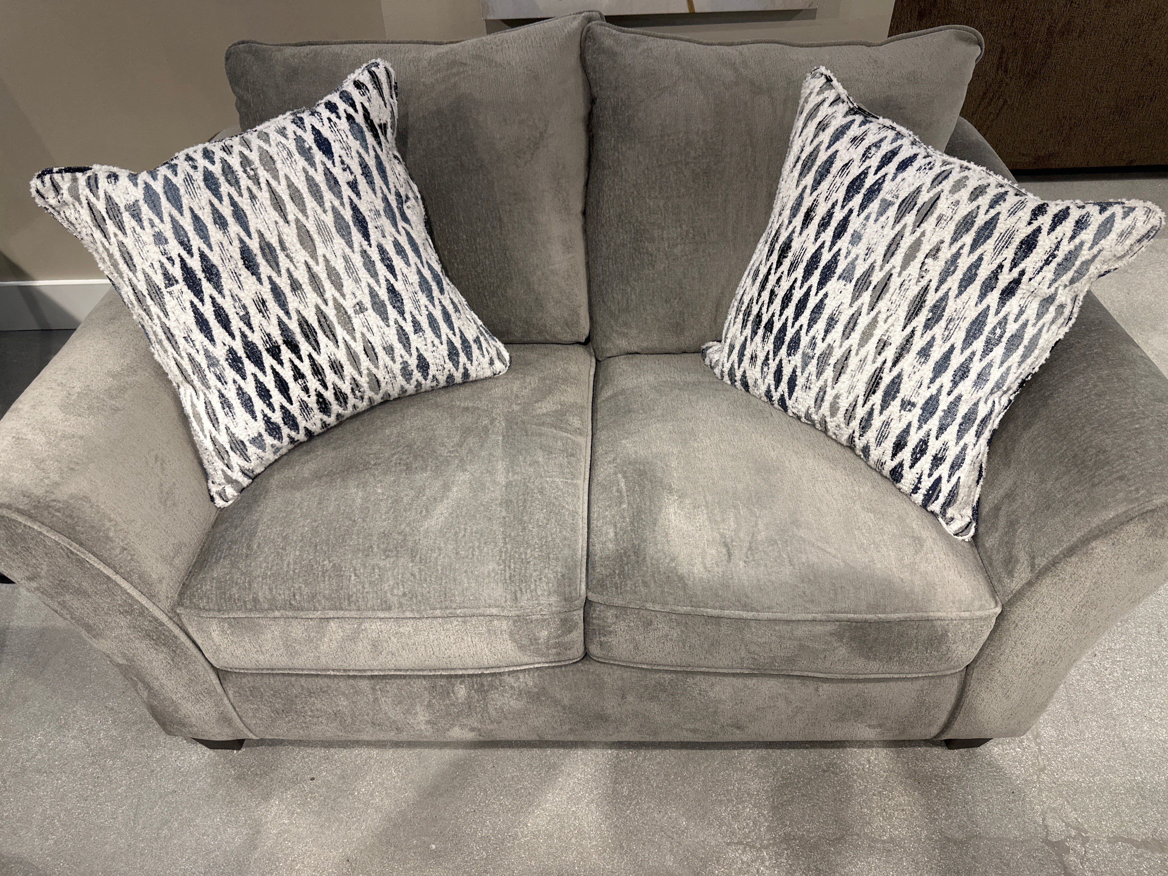 4550 Charity Platinum Sofa and loveseat