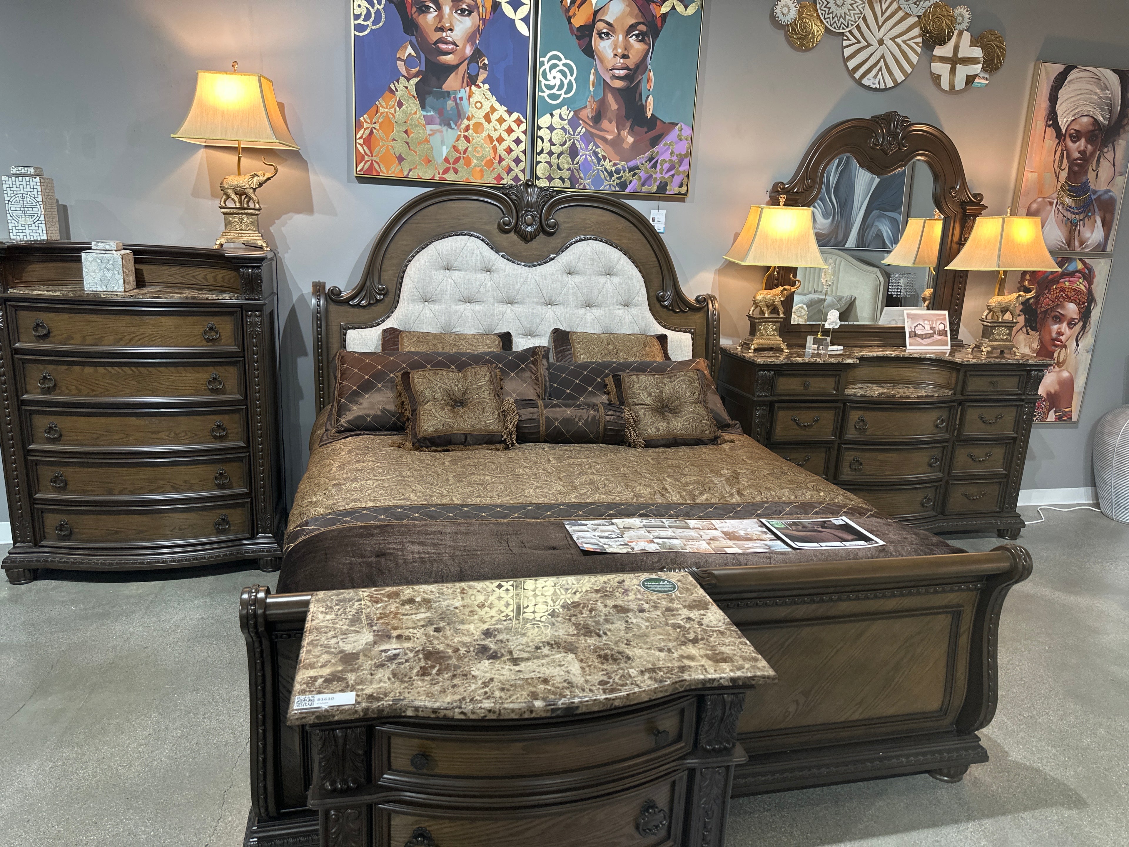 B1610 Stanley Coffee Brown Bedroom Group