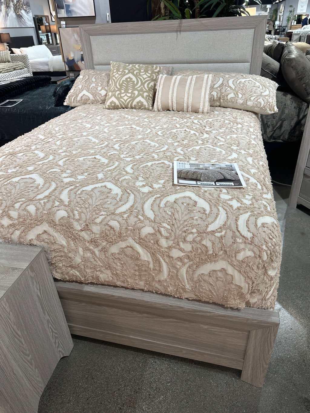 B6712 Adelaide Driftwood Upholstered Bedroom Set