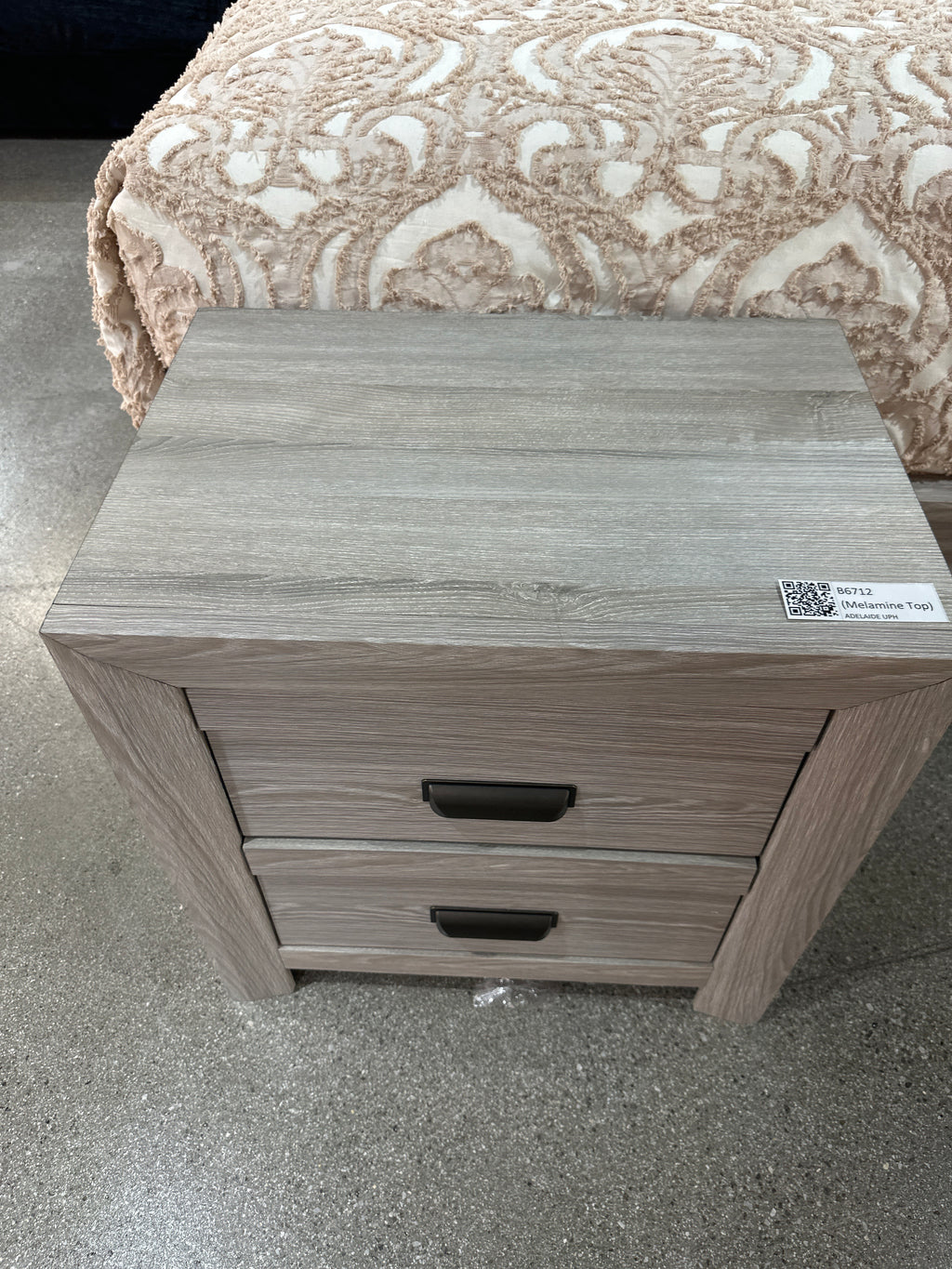 B6712 Adelaide Driftwood Upholstered Bedroom Set