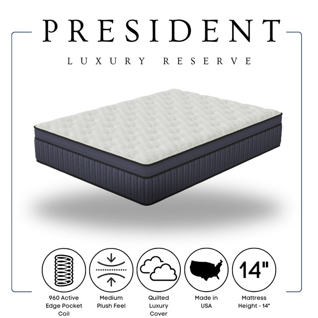 President 14″ Hybrid Plush Mattress