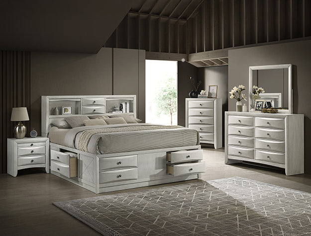 B4255 Emily White Storage Bedroom Group