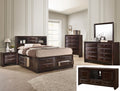 B4265 Emily Storage Bedroom Set – Dark Cherry