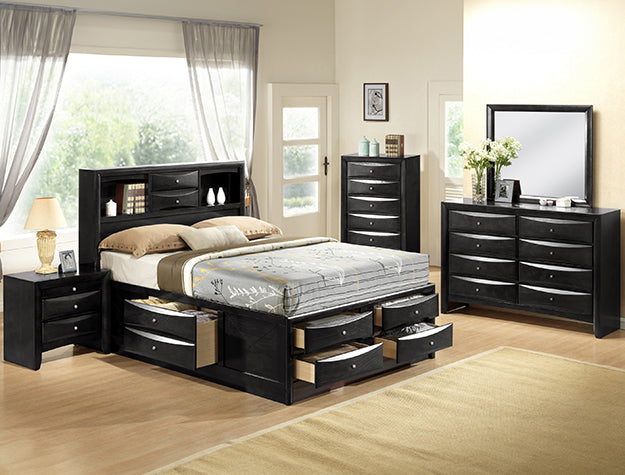 B4285 Emily Black Bedroom Group Set