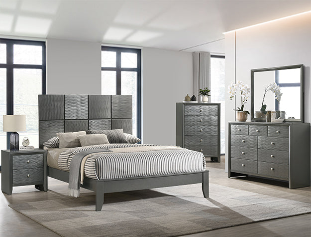 B4715 Denker Modern Gunmetal Bedroom Collection