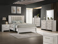 B5552 Carlton Contemporary White Upholstered Bedroom Collection