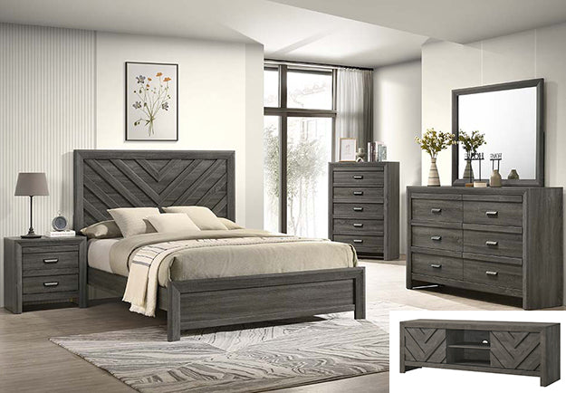 9335 Valor Grey Panel Bedroom Set