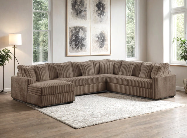 Solana Mocha Corduroy Oversized Sectional