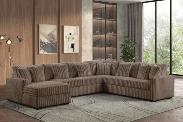 Solana Mocha Corduroy Oversized Sectional