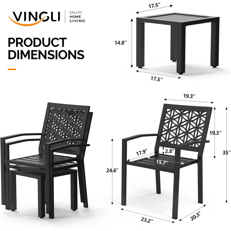 3-Piece Outdoor Bistro Set
