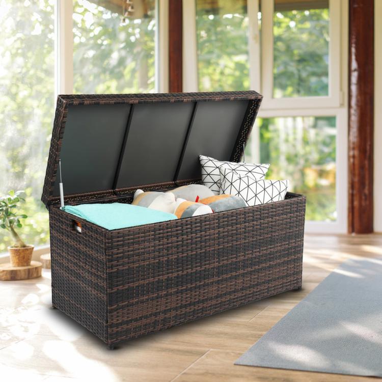 132 Gallon Extra Large Outdoor Rattan Storage Box