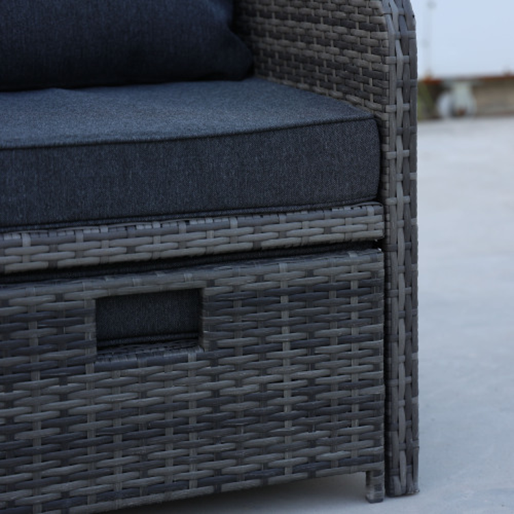 5pcs Patio Furniture Set Grey