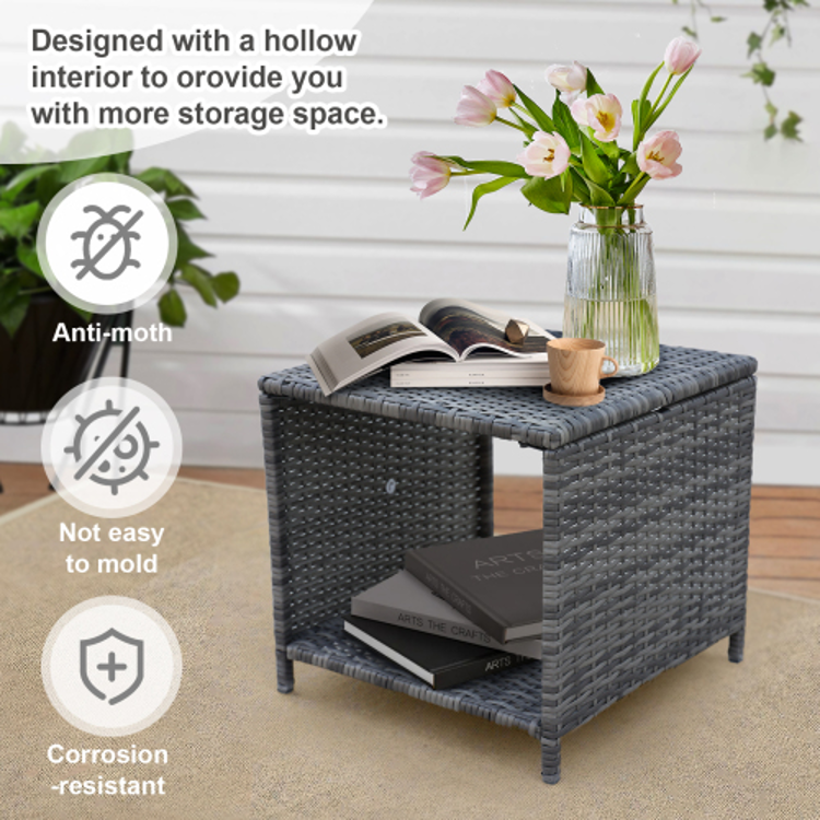 5pcs Patio Furniture Set Grey