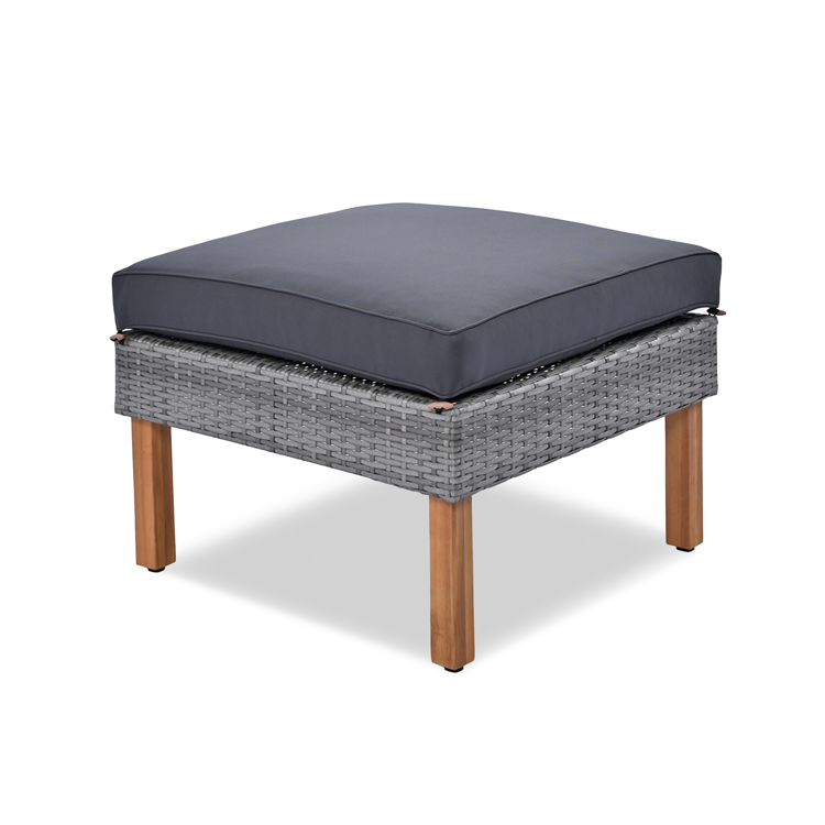 9-Piece Outdoor PE Rattan Patio Furniture Set, Gray
