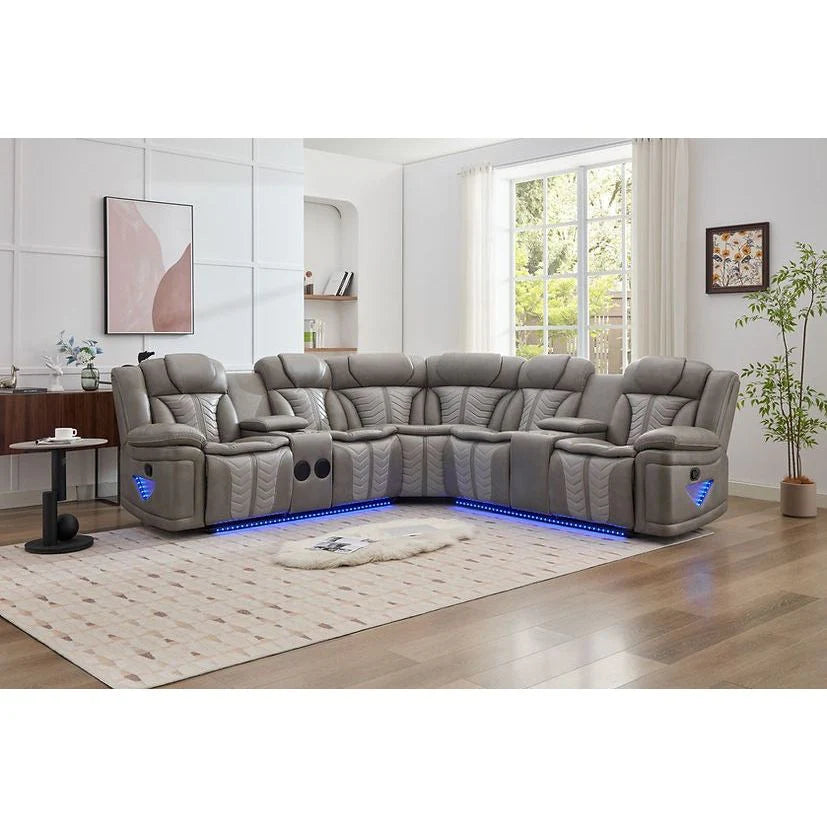 Innova S2025 Power Recliner Sectional - Grey or Black