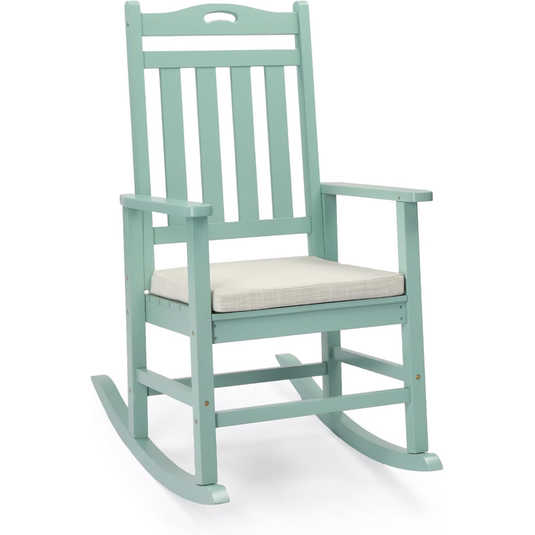 Wooden Outdoor Rocking Chair, multiple colors
