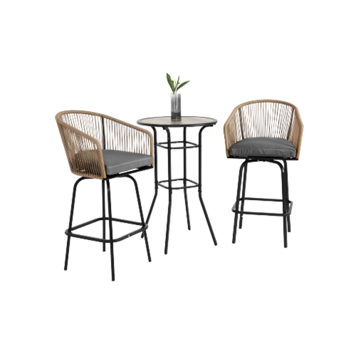 3pcs Outdoor Height Bar Set Grey