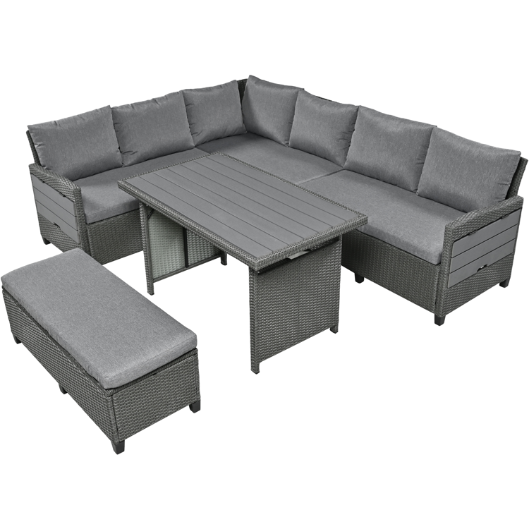 5-Piece Outdoor Patio Rattan Sofa Set
