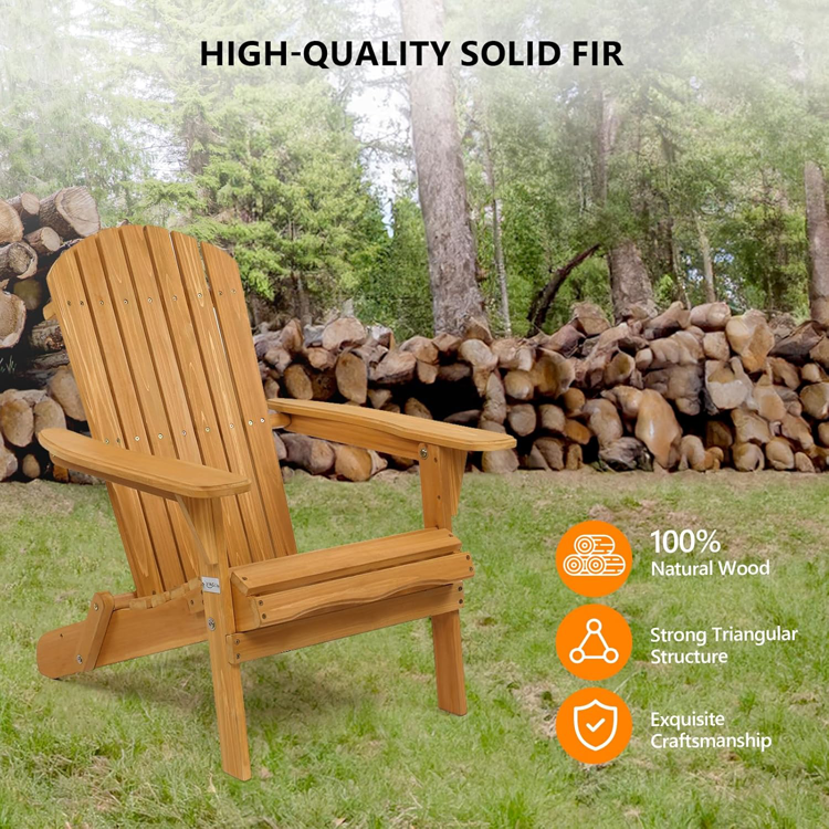 Folding Adirondack Chairs Set of 4 Teak or Black