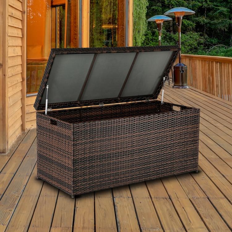 132 Gallon Extra Large Outdoor Rattan Storage Box