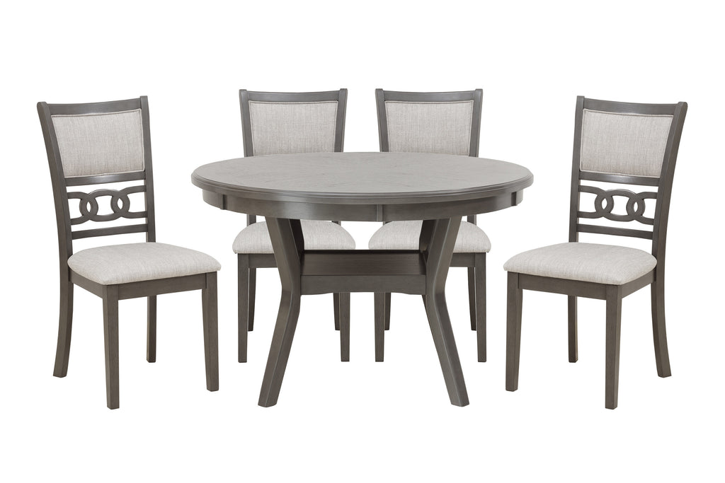 MINDY 5PC PACK DINING SET, GRAY WOOD