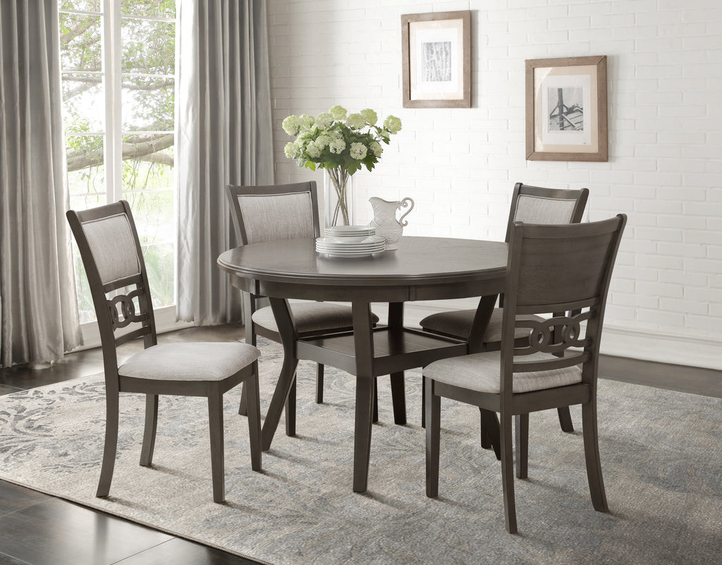 MINDY 5PC PACK DINING SET, GRAY WOOD
