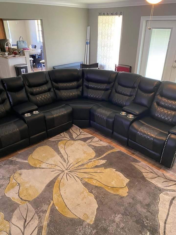 Jordan2 Black 2 tone Reclining Sectional