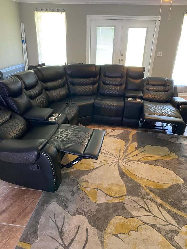 Jordan2 Black 2 tone Reclining Sectional