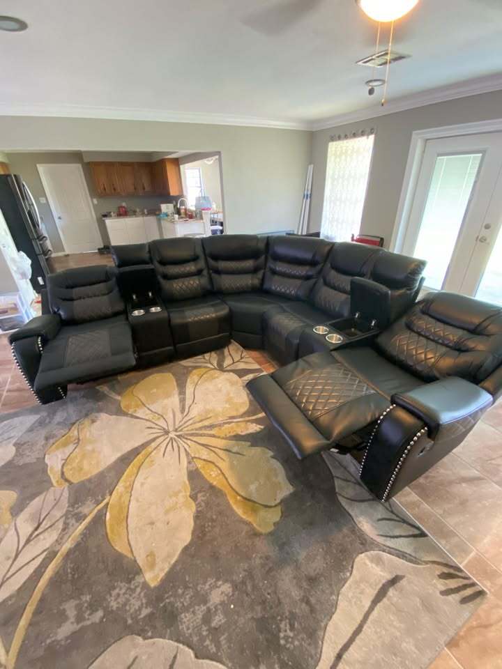 Jordan2 Black 2 tone Reclining Sectional