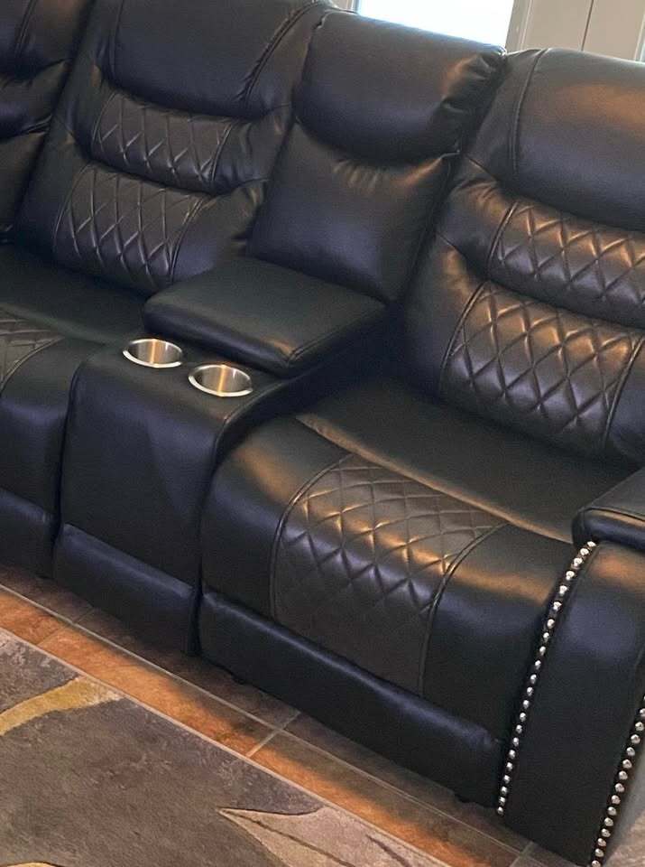 Jordan2 Black 2 tone Reclining Sectional