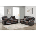 Brown 2 tone Reclining Sofa & Love Seat Set